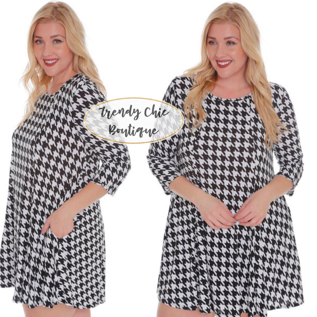 Houndstooth Tunic Dress Clearance